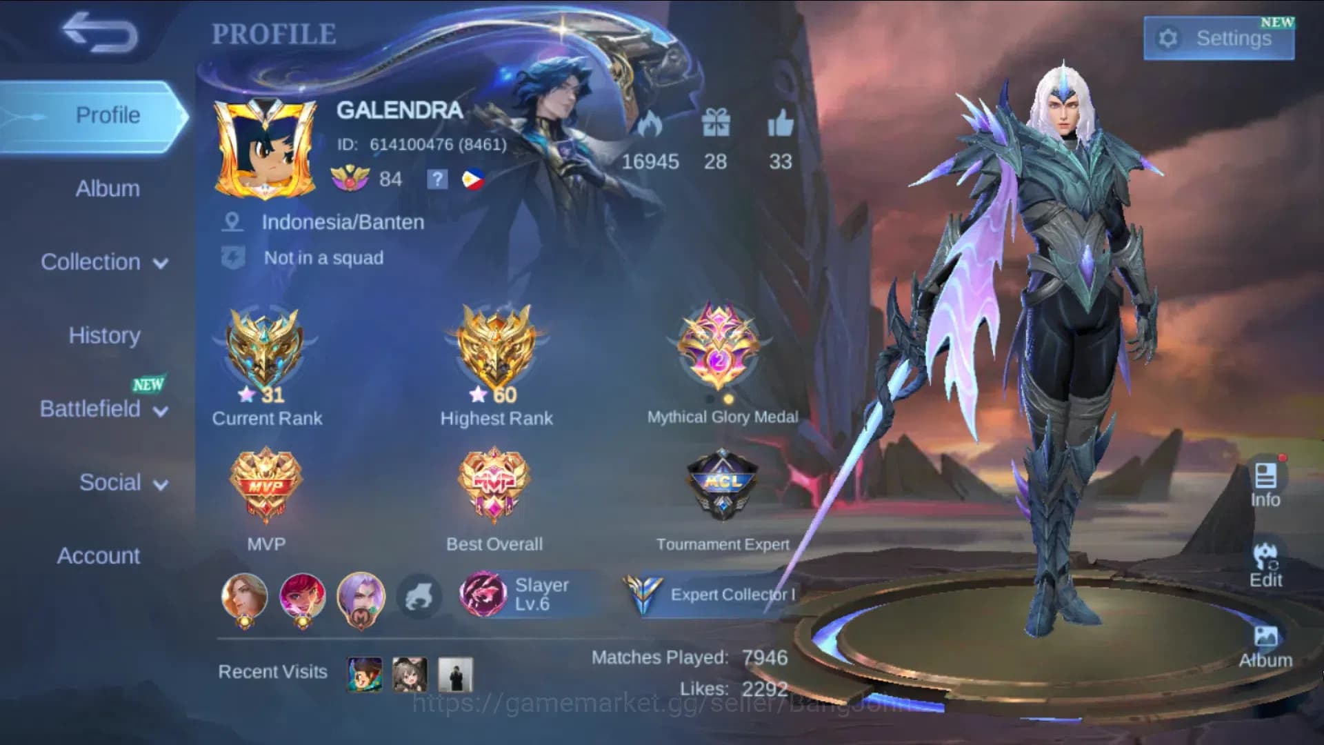 Mobile Legends: Bang Bang Accounts Global|Hero 129|Skin 209|Expert|CC Natalia|DT Lanc image 16