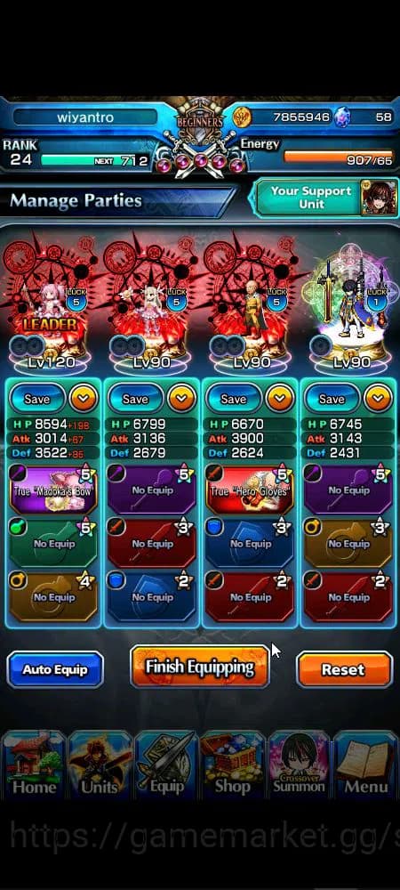 Grand Summoners Accounts Global|Rank 24|14 Ascend+7 TW|[Saitama,Sayaka,Mado image 18