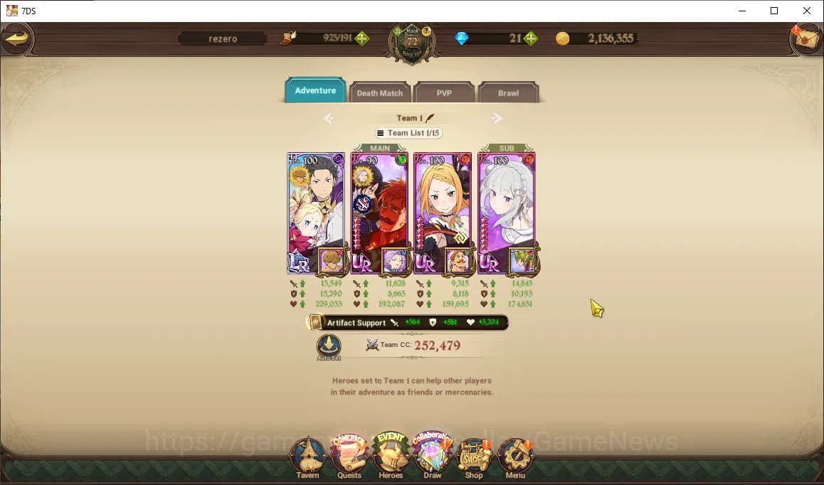 The Seven Deadly Sins: Grand Cross Accounts ASIA|2,5M CC|2 LR+2 UR+Colab|Subaru&Beatrice,Helbr image 12