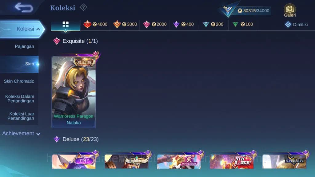 Mobile Legends: Bang Bang Accounts GLOBAL Hero 96 Skin 150 | Lunar Sun | CC Nata | Ep image 1