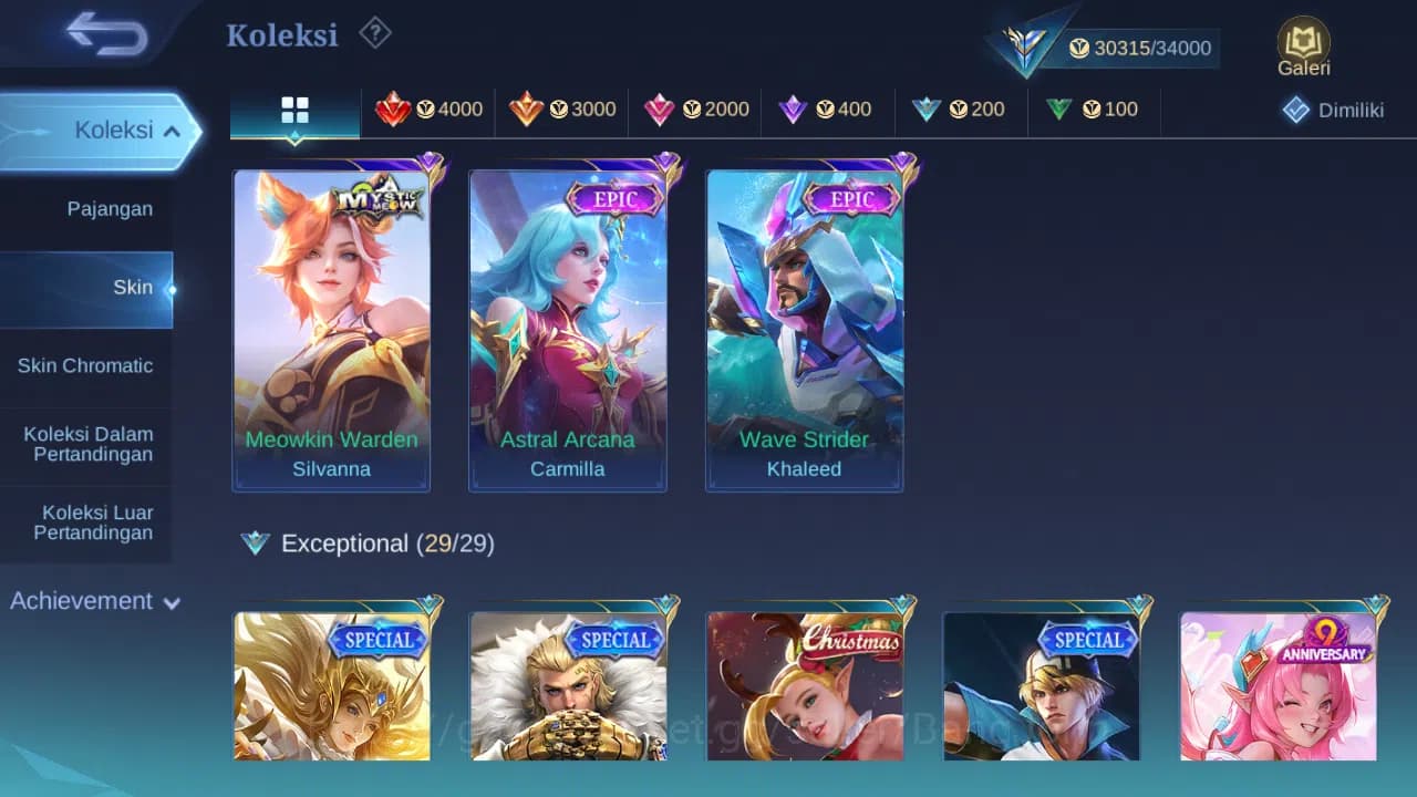 Mobile Legends: Bang Bang Accounts GLOBAL Hero 96 Skin 150 | Lunar Sun | CC Nata | Ep image 12