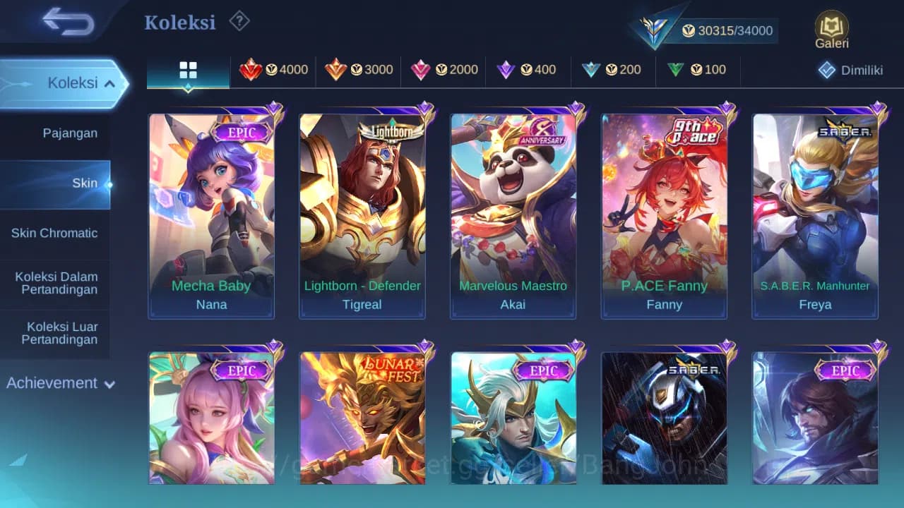 Mobile Legends: Bang Bang Accounts GLOBAL Hero 96 Skin 150 | Lunar Sun | CC Nata | Ep image 16