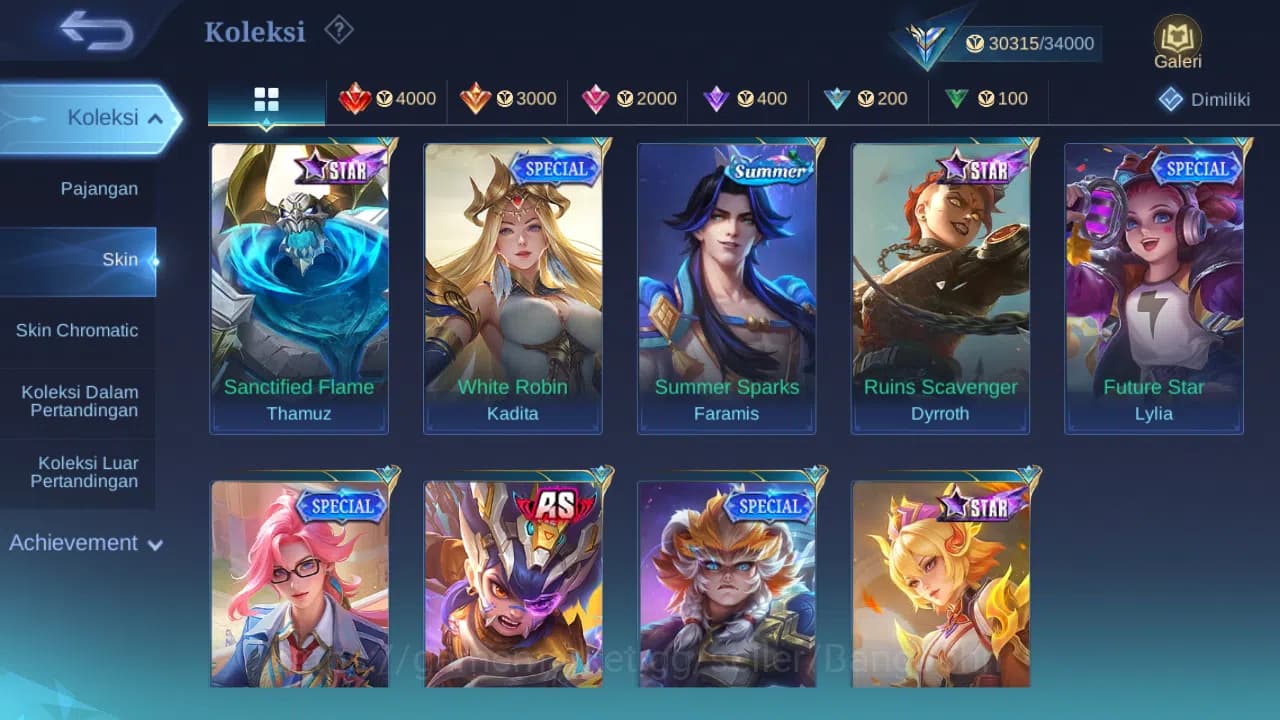 Mobile Legends: Bang Bang Accounts GLOBAL Hero 96 Skin 150 | Lunar Sun | CC Nata | Ep image 9