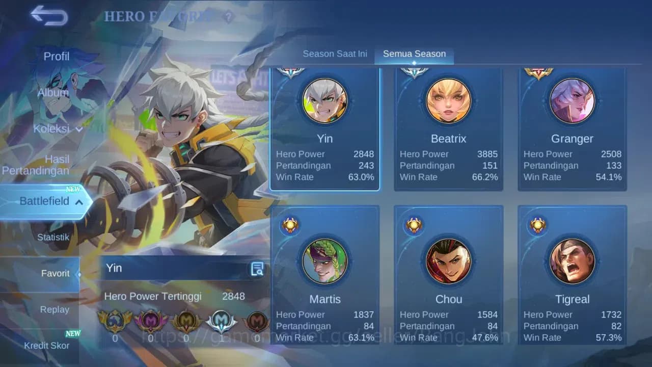 Mobile Legends: Bang Bang Accounts GLOBAL Hero 104 Skin 218 | Prime Claude Beatrix | image 16