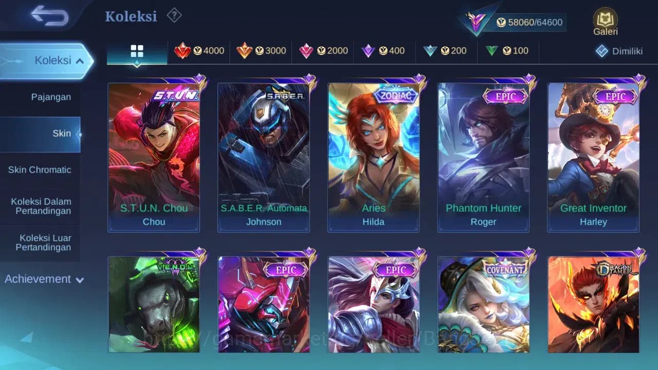 Mobile Legends: Bang Bang Accounts GLOBAL Hero 104 Skin 218 | Prime Claude Beatrix | image 5