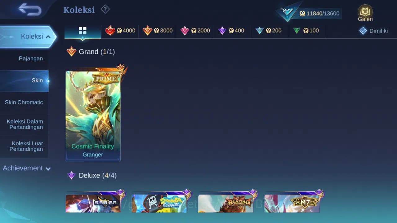 Mobile Legends: Bang Bang Accounts GLOBAL Hero 66 Skin 39 | Prime Granger | Blazing C image 4