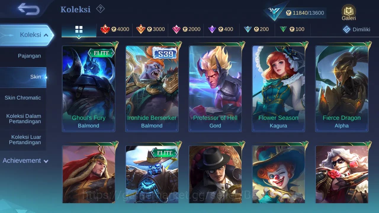 Mobile Legends: Bang Bang Accounts GLOBAL Hero 66 Skin 39 | Prime Granger | Blazing C image 5