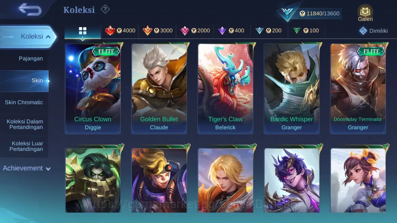 Mobile Legends: Bang Bang Accounts GLOBAL Hero 66 Skin 39 | Prime Granger | Blazing C image 6