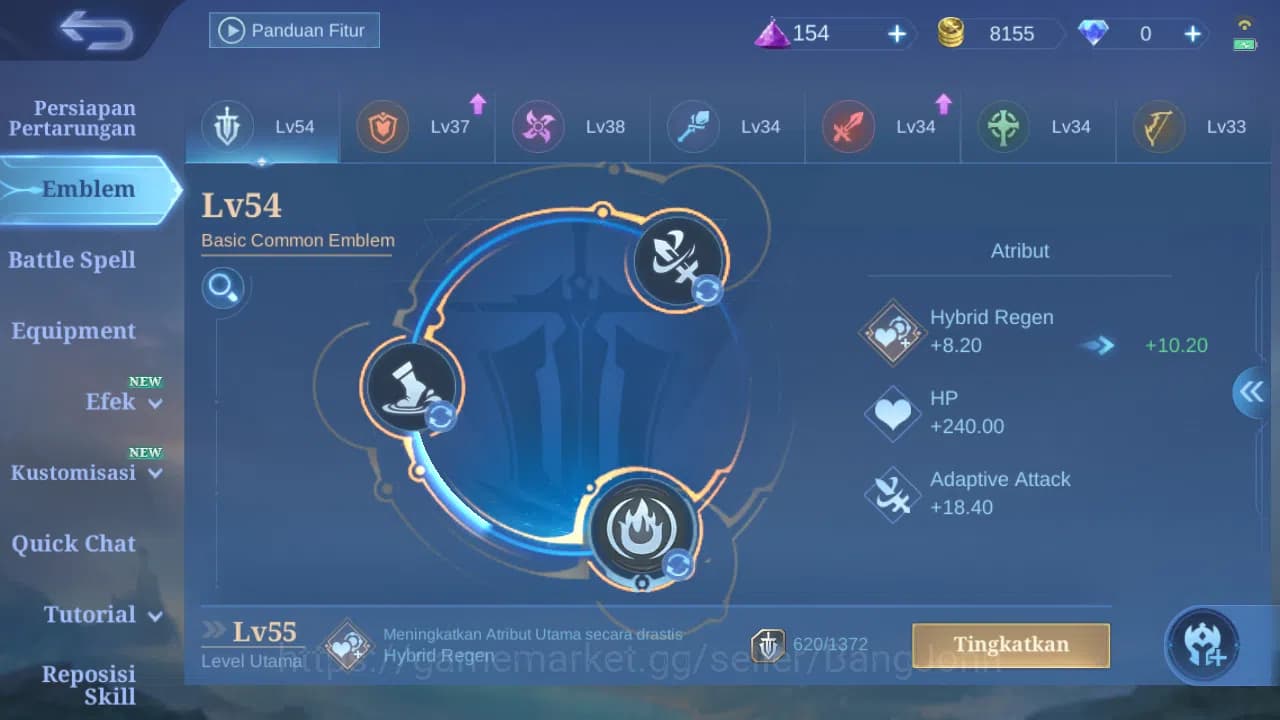 Mobile Legends: Bang Bang Accounts GLOBAL Hero 66 Skin 39 | Prime Granger | Blazing C image 9