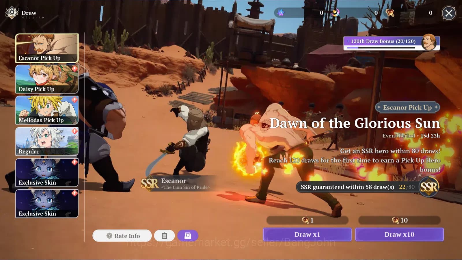 The Seven Deadly Sins: Origin Accounts EUROPE|Fresh Starter|Lvl 2|2SSR|Escanor,Guila+2 SS image 3