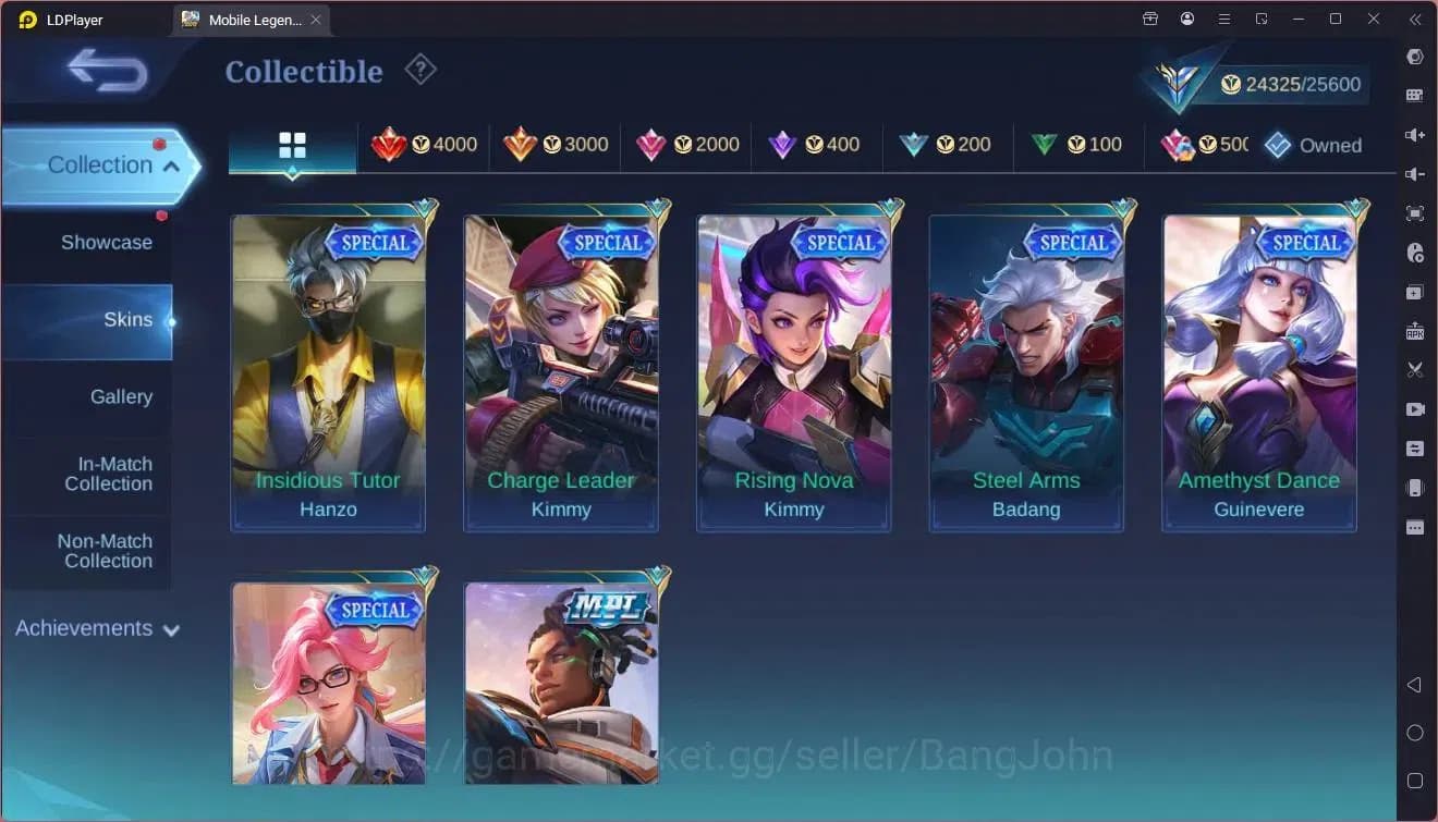 Mobile Legends: Bang Bang Accounts GLOBAL Hero 63 Skin 97|PRIME Granger|Valentine Fan image 12
