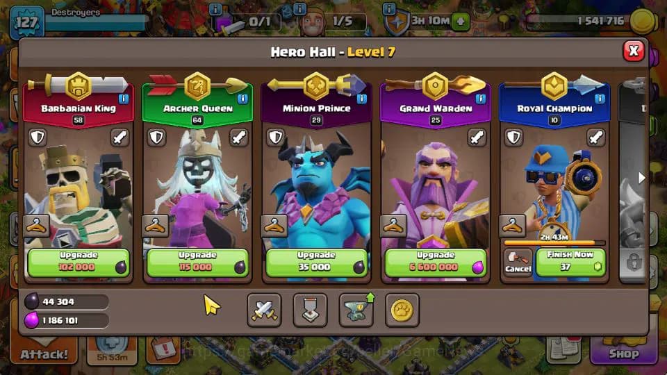 Clash of Clans Accounts TH 13-BH 6|LV 127|Limited Skin|HH 7|BK 58,AQ 64,GW image 8