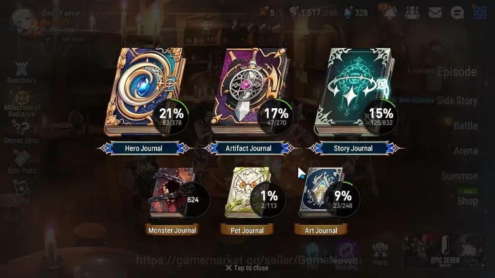 Epic Seven Accounts GLOBAL VERIF|New Era|5 ML(NM Luna,Har Setti,RofLig image 3