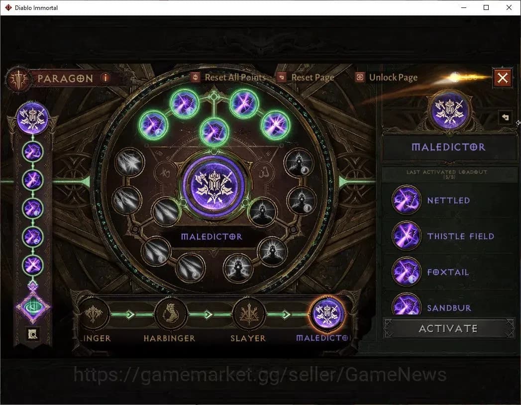 Diablo Immortal Accounts SEA - Anu|CS ON|Lv60(640)|Demon Hunter|CR 38K|Reso image 12
