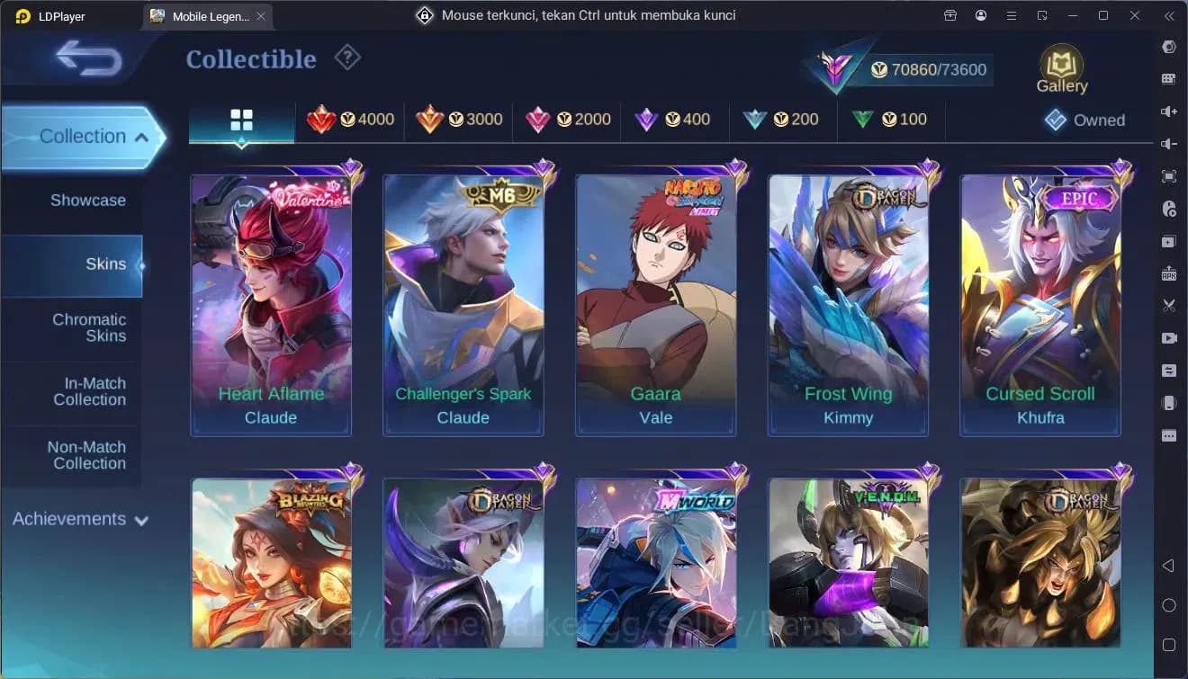 Mobile Legends: Bang Bang Accounts Global|Hero 127|Skin 261|Renowned|KOF Karina|Trans image 4