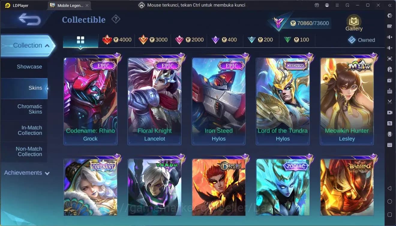 Mobile Legends: Bang Bang Accounts Global|Hero 127|Skin 261|Renowned|KOF Karina|Trans image 6