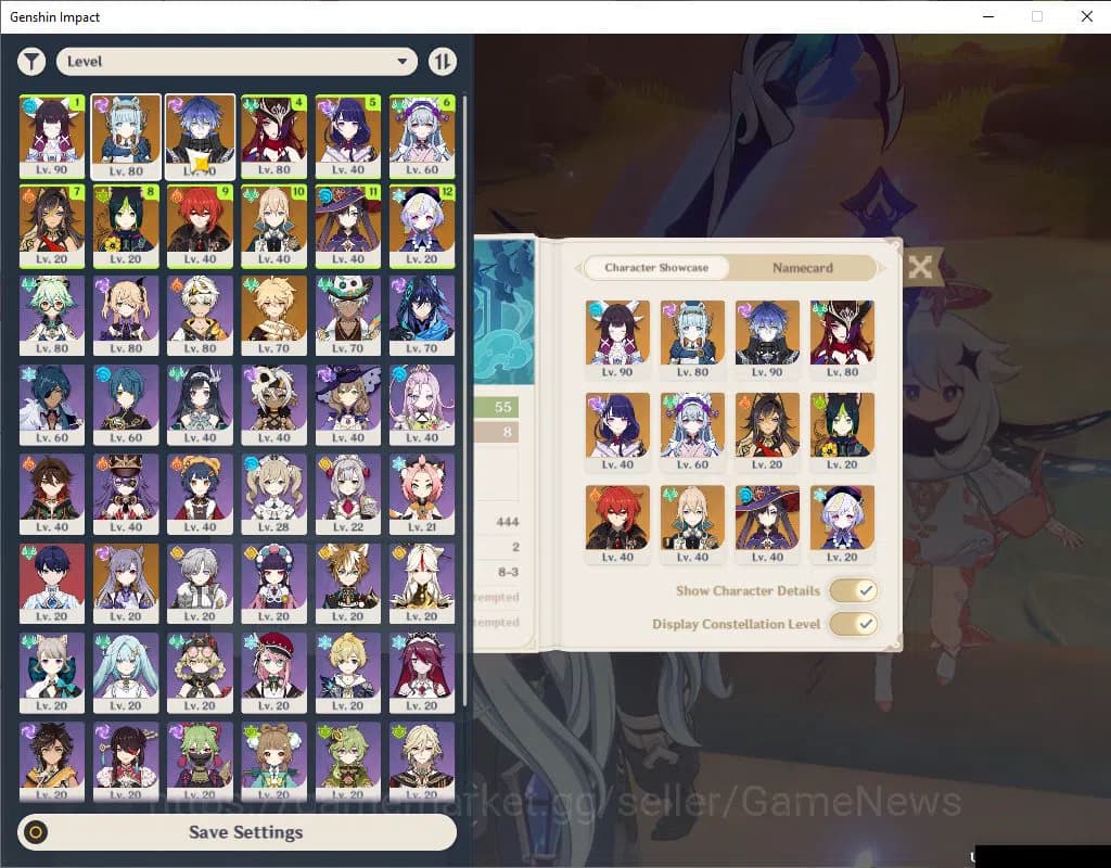 Genshin Impact Accounts ASIA|AR 55|5 Limited+4(*5Weapon)|Prime Team Flins| image 1