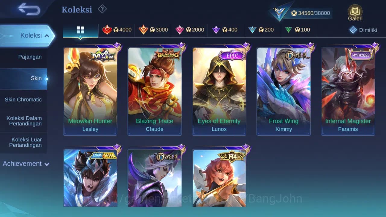 Mobile Legends: Bang Bang Accounts Hero 62 Skin 161 | KOF Karina | Luckybox Change | image 7