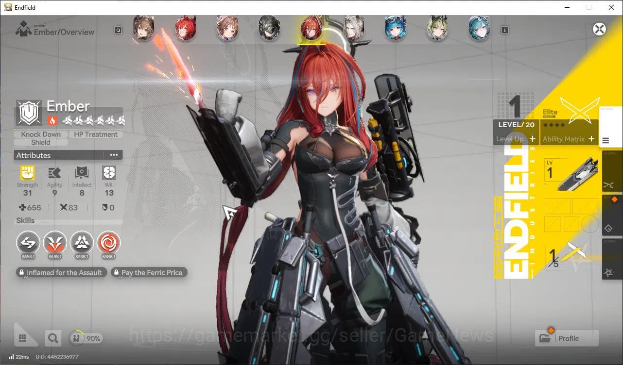Arknights: Endfield Accounts ASIA|Lv55|10SSR(5Limit)+21(*6WP)|(Fangyi,LaevaP1,T image 12