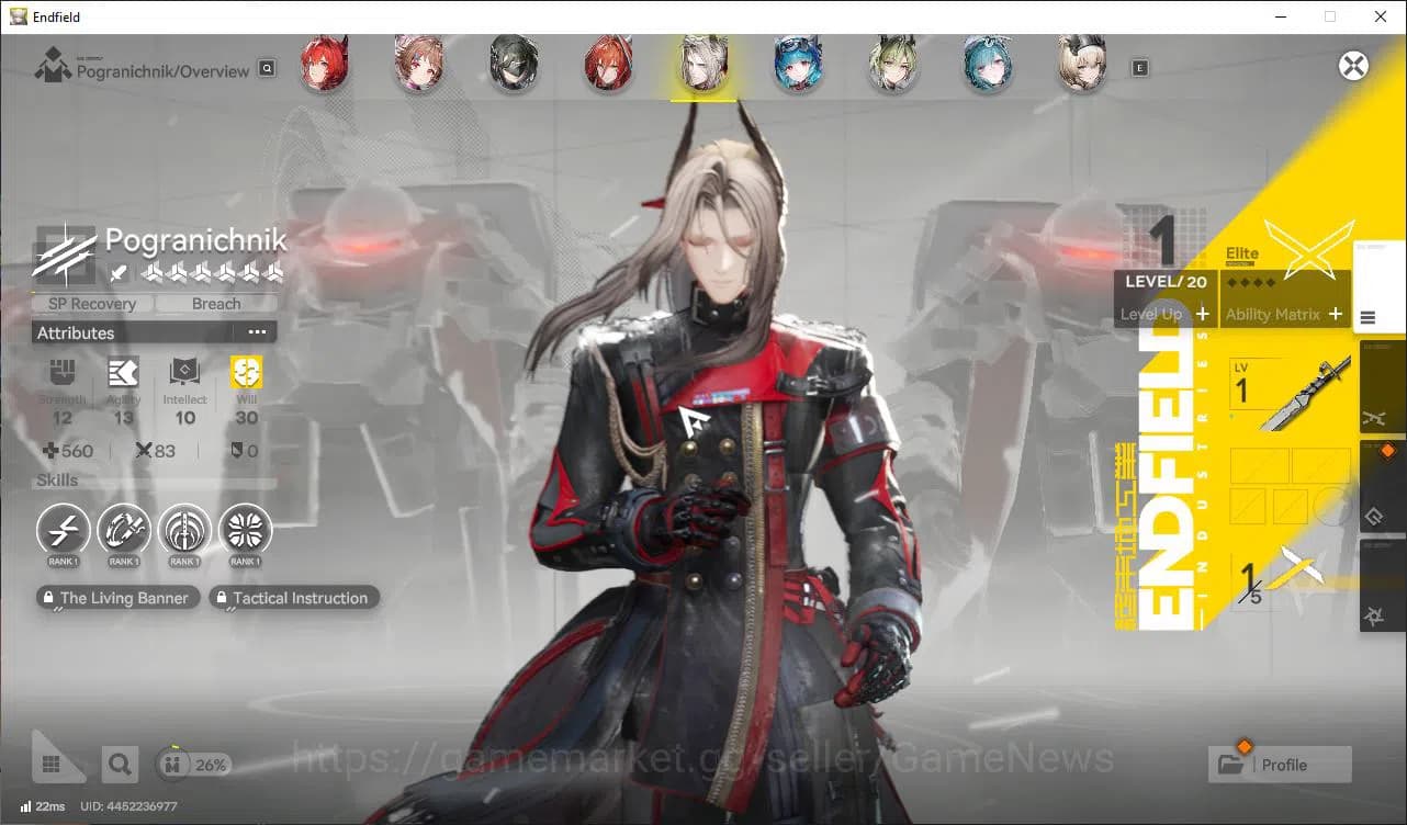 Arknights: Endfield Accounts ASIA|Lv55|10SSR(5Limit)+21(*6WP)|(Fangyi,LaevaP1,T image 14