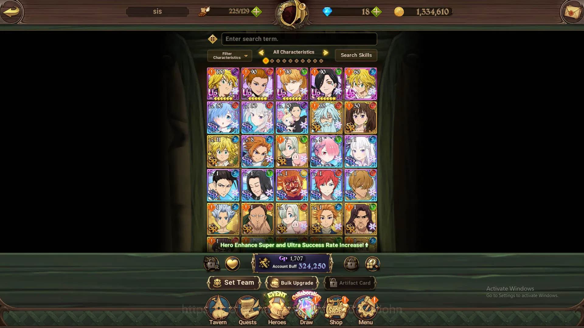 The Seven Deadly Sins: Grand Cross Accounts GLOBAL|Satrter|Collab Re-Zero(SuBeatrice,W Emilia, image 9