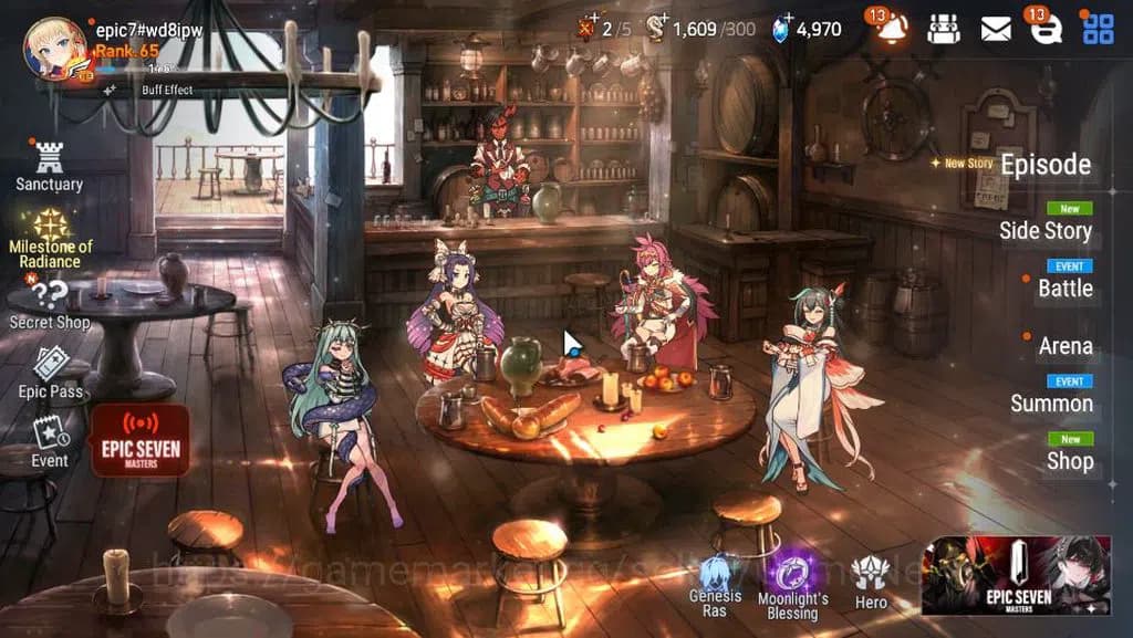 Epic Seven Accounts GLOBAL Unverif|NewEra|9 ML(Salome,LOTScales,Har se image 1