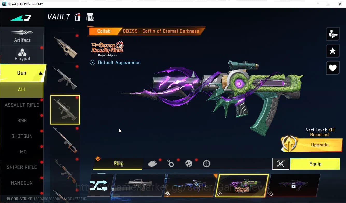 Blood Strike Accounts ASIA|ETERNAL M82+Mele Axe Crystal+Colab 7DS(Meliod image 10