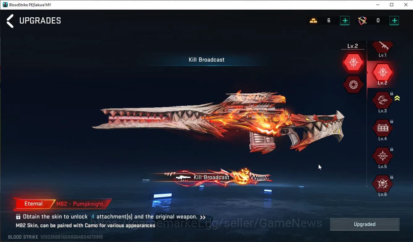 Blood Strike Accounts ASIA|ETERNAL M82+Mele Axe Crystal+Colab 7DS(Meliod image 12