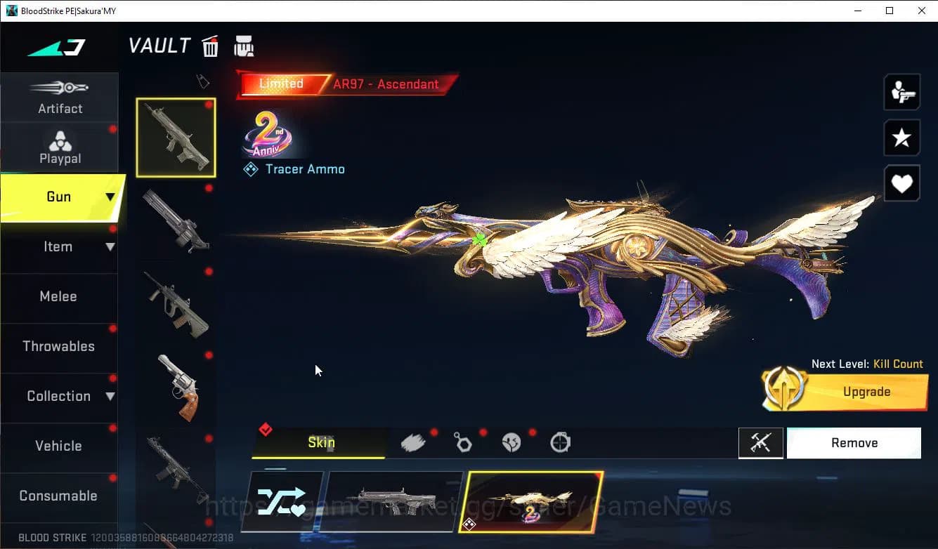 Blood Strike Accounts ASIA|ETERNAL M82+Mele Axe Crystal+Colab 7DS(Meliod image 17