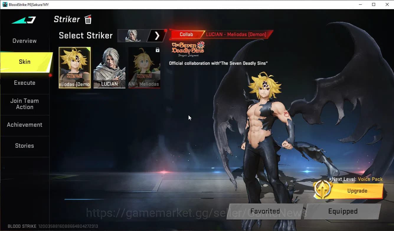 Blood Strike Accounts ASIA|ETERNAL M82+Mele Axe Crystal+Colab 7DS(Meliod image 3