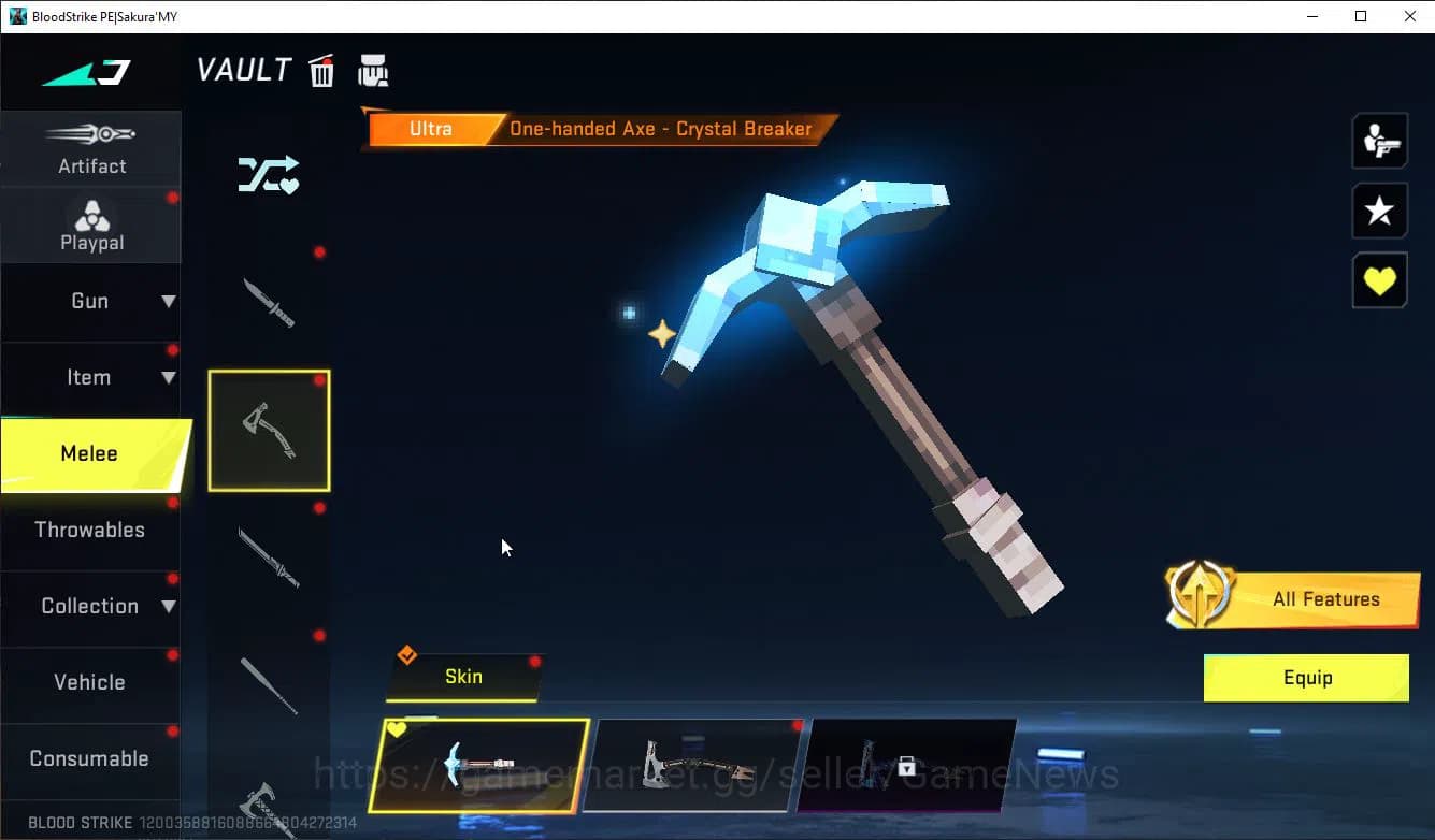 Blood Strike Accounts ASIA|ETERNAL M82+Mele Axe Crystal+Colab 7DS(Meliod image 8