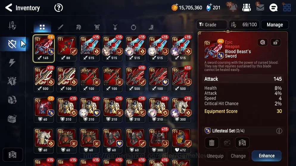 Epic Seven Accounts GLOBAL UNVERIF|New Era|6 ML(NM Luna,SP Politis,LC image 4