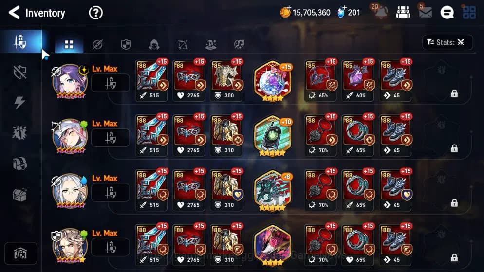 Epic Seven Accounts GLOBAL UNVERIF|New Era|6 ML(NM Luna,SP Politis,LC image 5