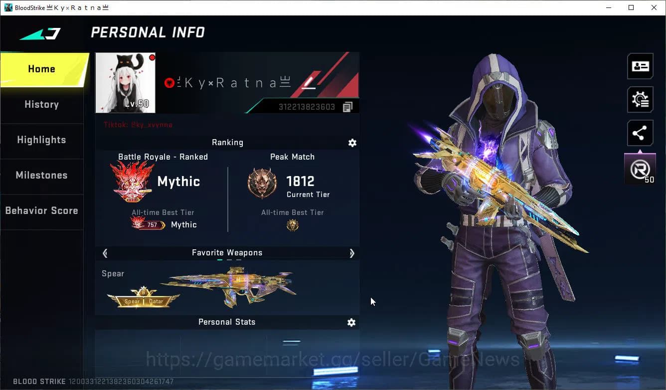 Blood Strike Accounts ASIA| 6 ULTRA [Kraken-Light,Ethan,INP9,M700,MCX,Et image 1