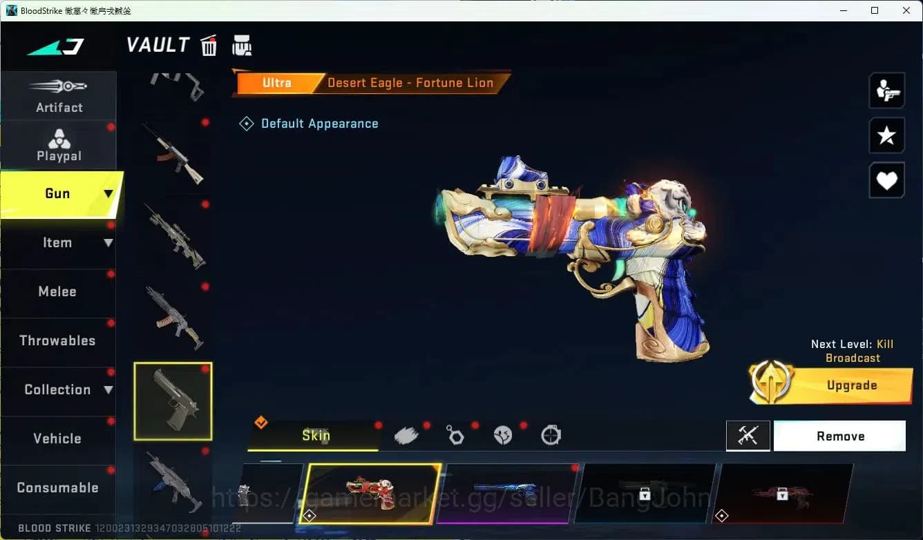 Blood Strike Accounts ASIA|ETERNAL=AUG(LVL4)|ULTRA=BTFLY KNIFE|EVOFED=FA image 19