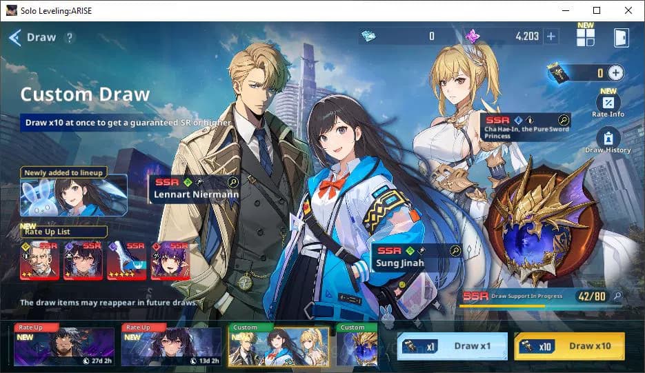 Solo Leveling: ARISE Accounts Power 768K| 13SSR (Cha Hae-In A6+SignA8, Mirei A5+ image 11