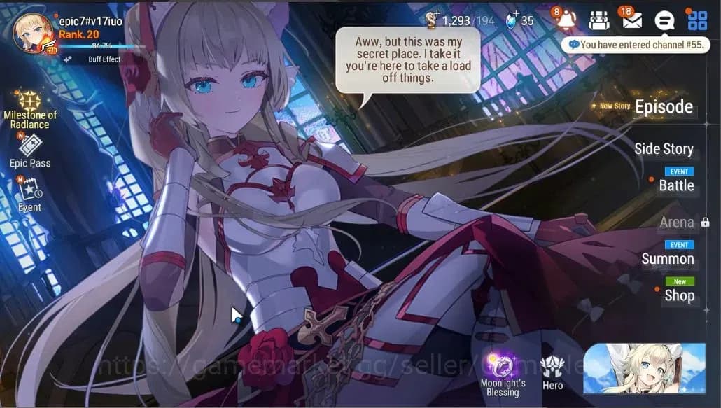 Epic Seven Accounts GLOBAL UNVERIF|New Era|Starter|2 ML(NM Luna, Harse image 1