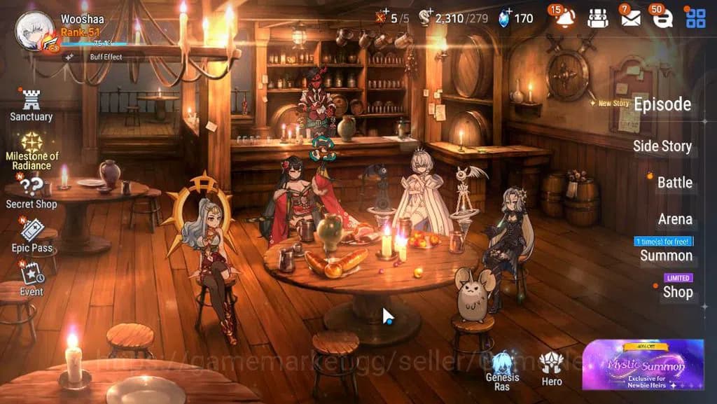 Epic Seven Accounts GLOBAL VERIF|9 ML(LOT Scales,DB Senya,BW Iseria,Et image 1