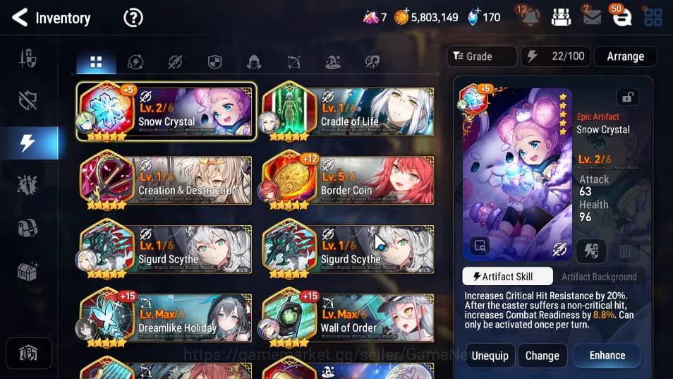 Epic Seven Accounts GLOBAL VERIF|9 ML(LOT Scales,DB Senya,BW Iseria,Et image 9