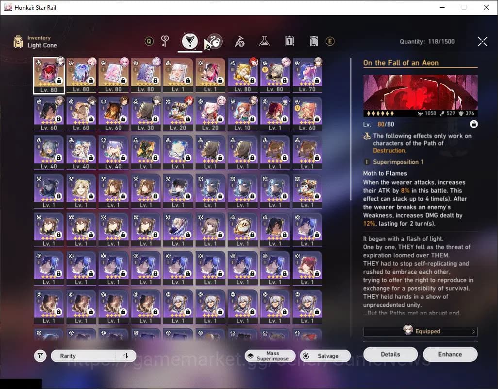 Honkai Star Rail Accounts Asia|TL 66|Casto Prem Team+2 Sign|11 Limited|Firef image 6