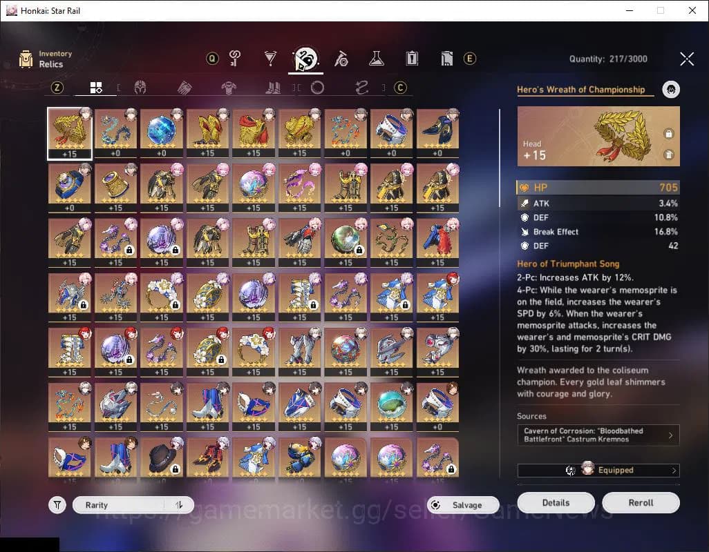 Honkai Star Rail Accounts Asia|TL 66|Casto Prem Team+2 Sign|11 Limited|Firef image 8