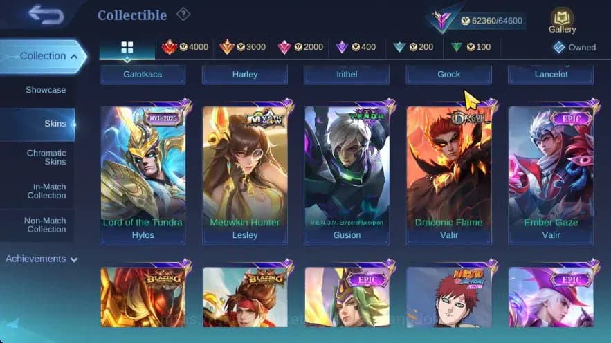 Mobile Legends: Bang Bang Accounts GLOBAL| Hero 132 Skin 293, ANN Haya, PRIME GR, VAL image 5