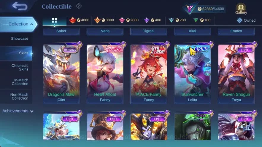 Mobile Legends: Bang Bang Accounts GLOBAL| Hero 132 Skin 293, ANN Haya, PRIME GR, VAL image 7