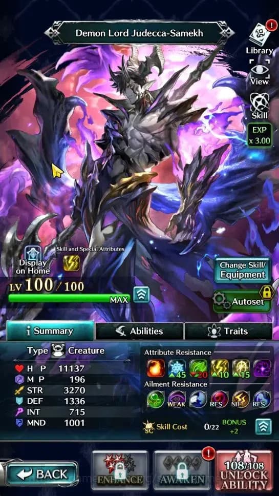 Last Cloudia Accounts GLOBAL|Rank 11|Top Tier Unit [Demon Lord Judecca-S image 2