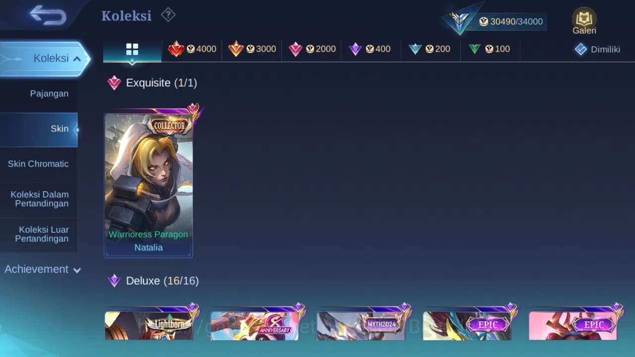 Mobile Legends: Bang Bang Accounts GLOBAL Hero 108 Skin 165 | CC Nata | Epic Roger Li image 3