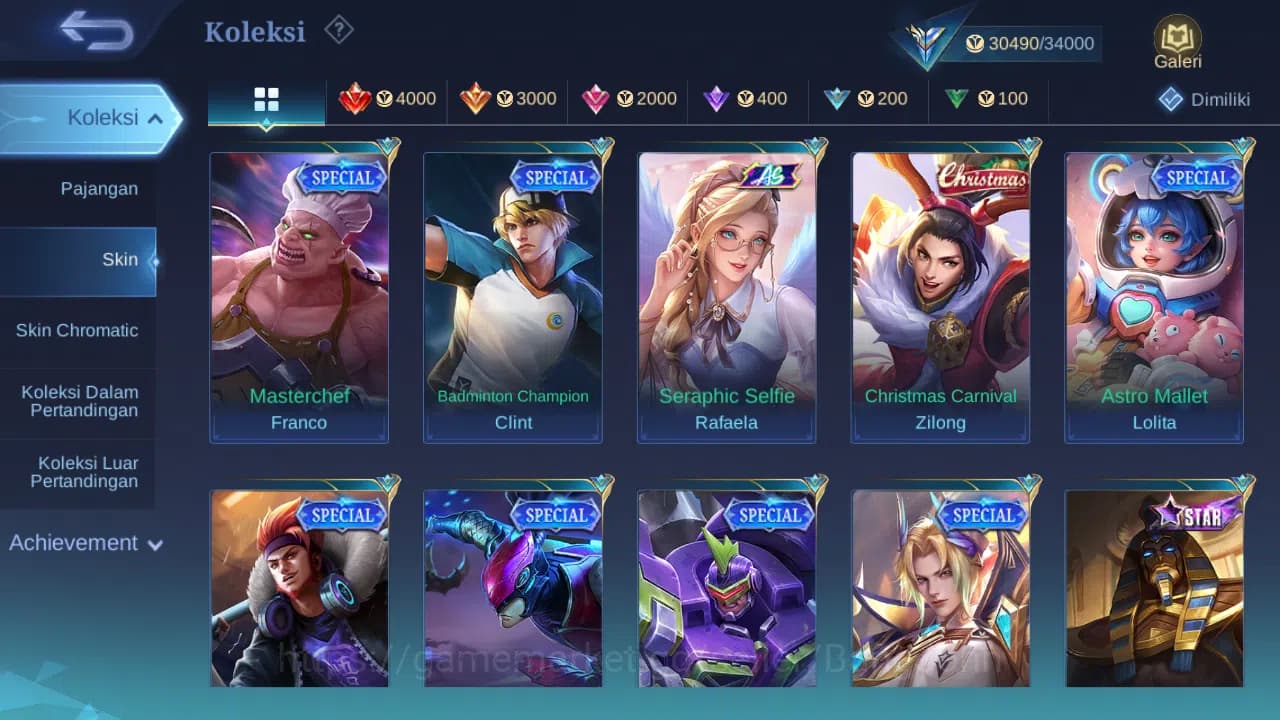 Mobile Legends: Bang Bang Accounts GLOBAL Hero 108 Skin 165 | CC Nata | Epic Roger Li image 5
