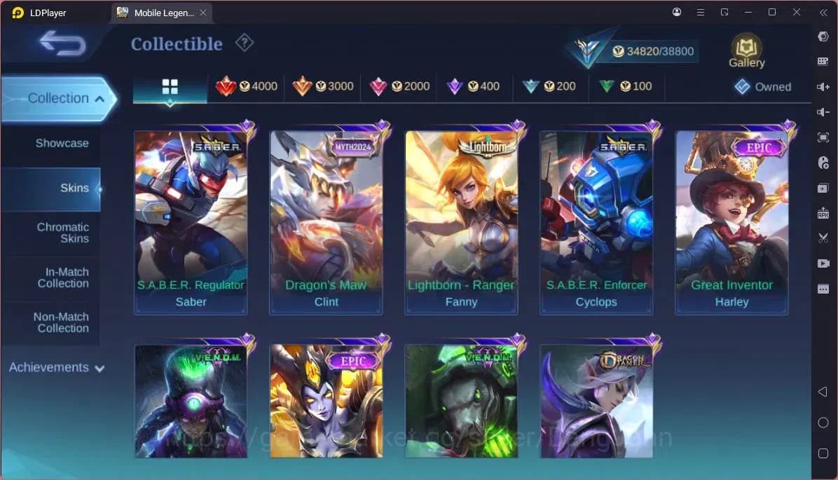 Mobile Legends: Bang Bang Accounts GLOBAL Hero 78 Skin 135 |Transformers Roger|KOF Ka image 3
