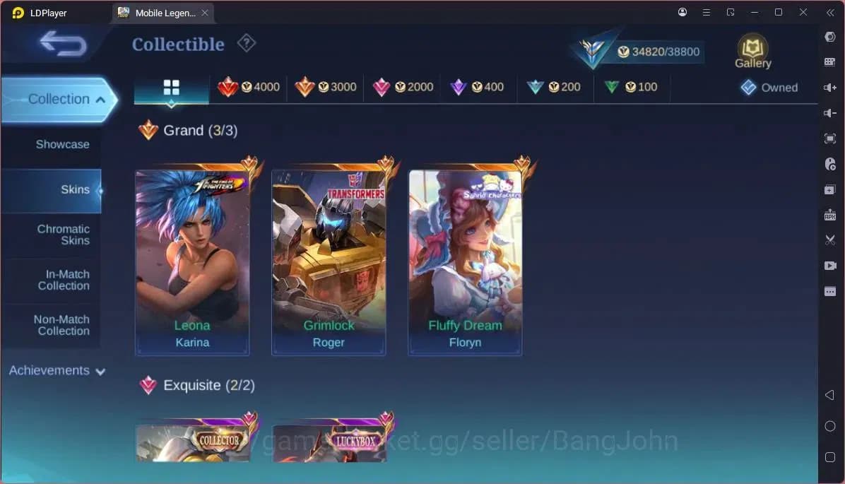 Mobile Legends: Bang Bang Accounts GLOBAL Hero 78 Skin 135 |Transformers Roger|KOF Ka image 5