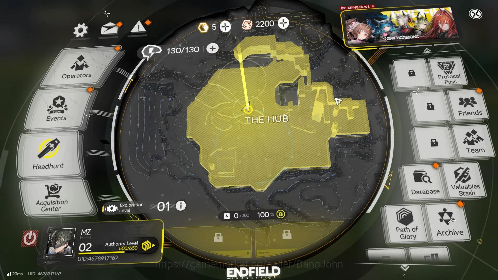 Arknights: Endfield Accounts Starter Lvl 2 | ASIA | Oroberyl 2200 | SSR Laevata image 2