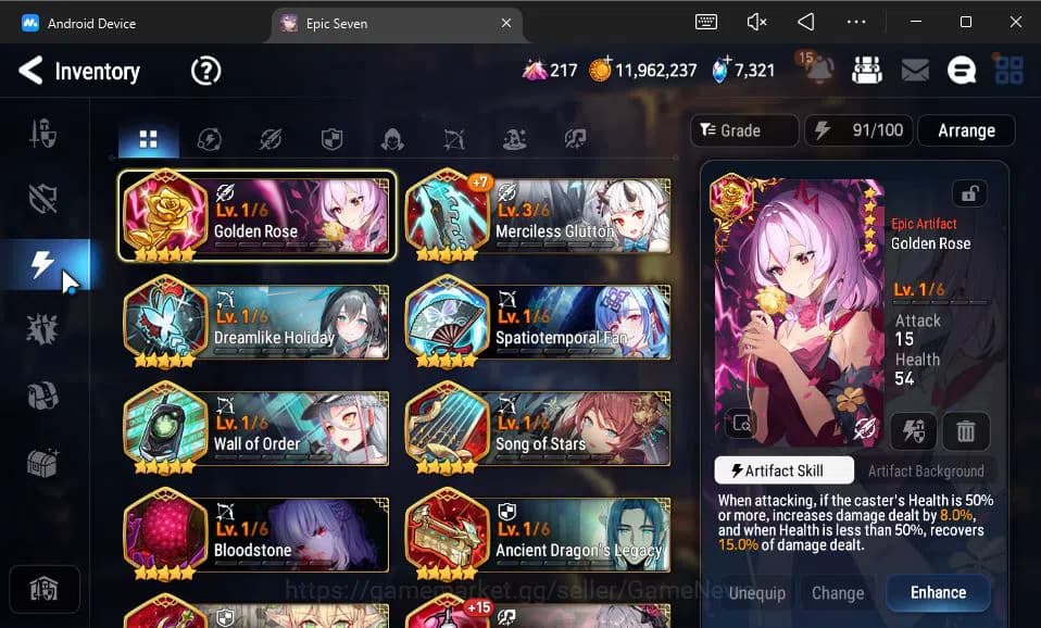 Epic Seven Accounts GBL Unverif|New Era|6 ML(Salome,DB Senya,SE Celine image 10
